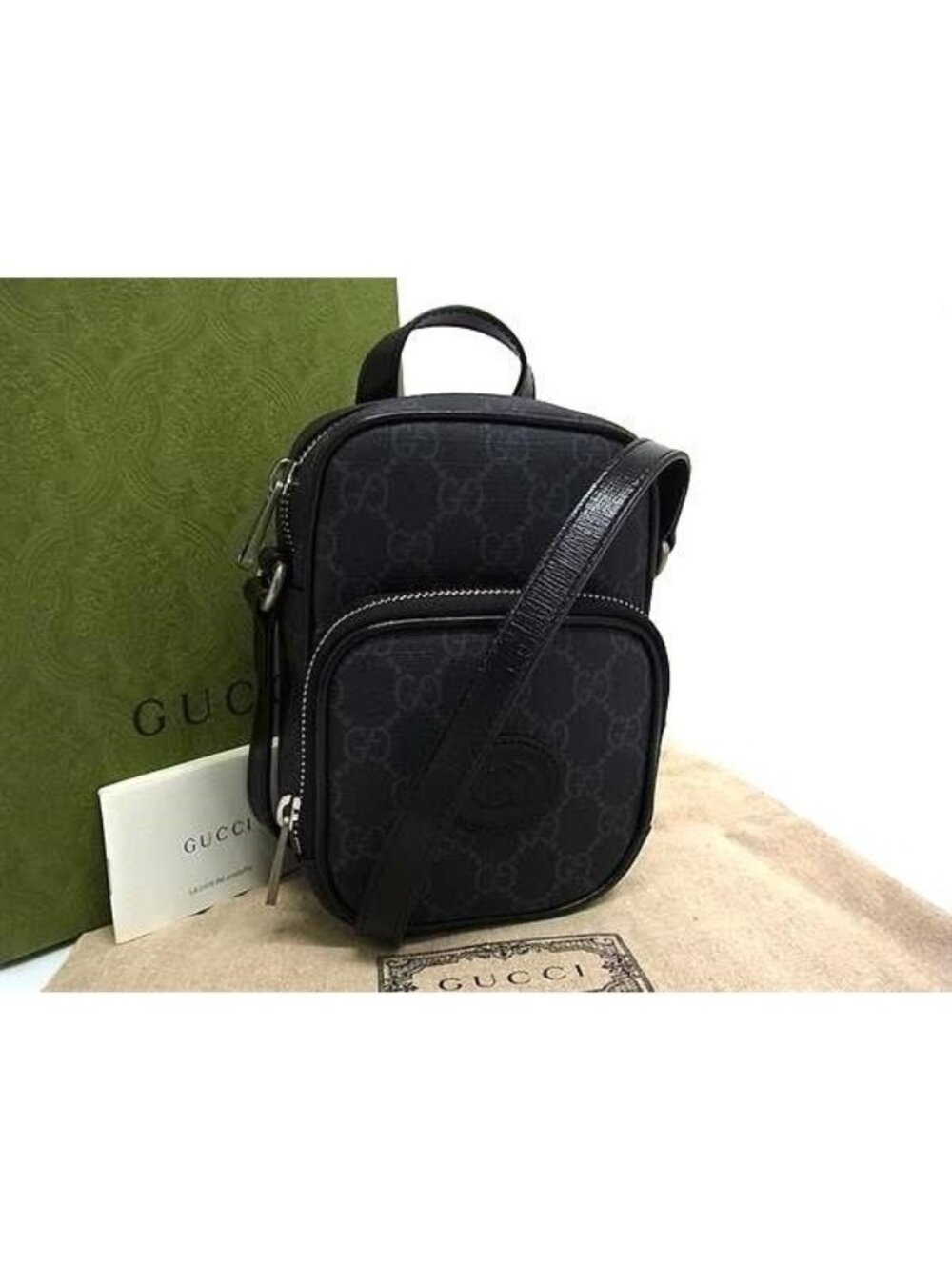Gucci Interlocking G GG Pattern Leather Shoulder Bag